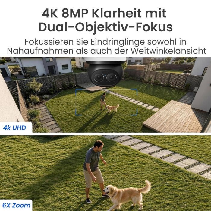Reolink F850W – 4K PTZ WLAN-Kamera mit Flutlicht & Auto-Tracking - Calitronshop.com