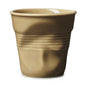 Revol Knickbecher – Porzellanbecher im Crumple - Design havanna - Calitronshop.com