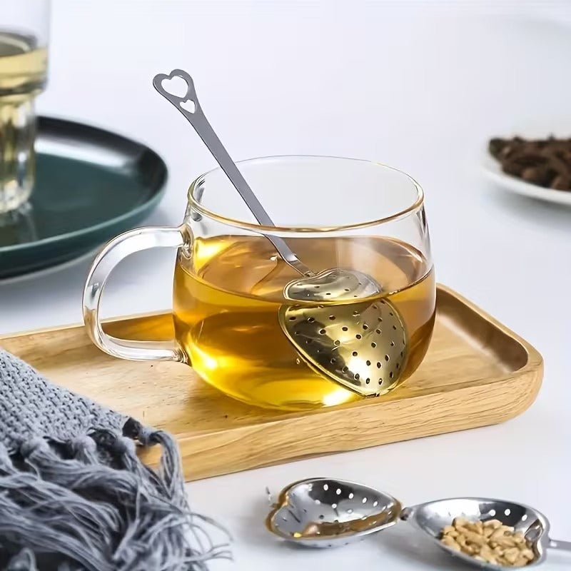 Teesiebe in Herzform aus hochwertigem Edelstahl - Calitronshop.com
