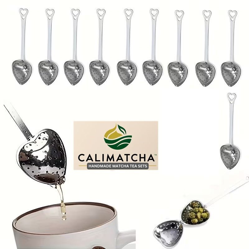 Teesiebe in Herzform aus hochwertigem Edelstahl - Calitronshop.com