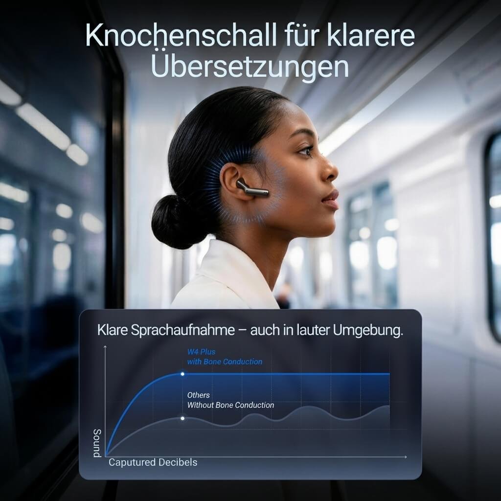 Timekettle W4 Plus KI-Übersetzer-Ohrhörer Lifetime Version schwarz - Calitronshop.com