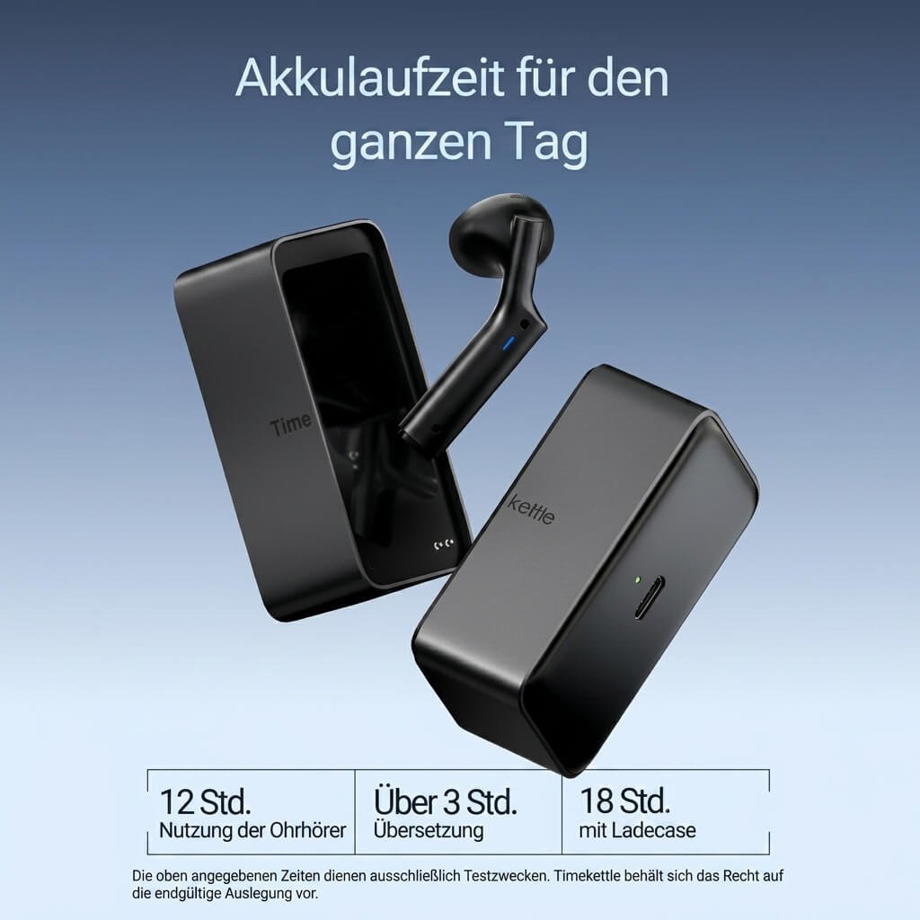 Timekettle W4 Plus KI-Übersetzer-Ohrhörer Lifetime Version schwarz - Calitronshop.com