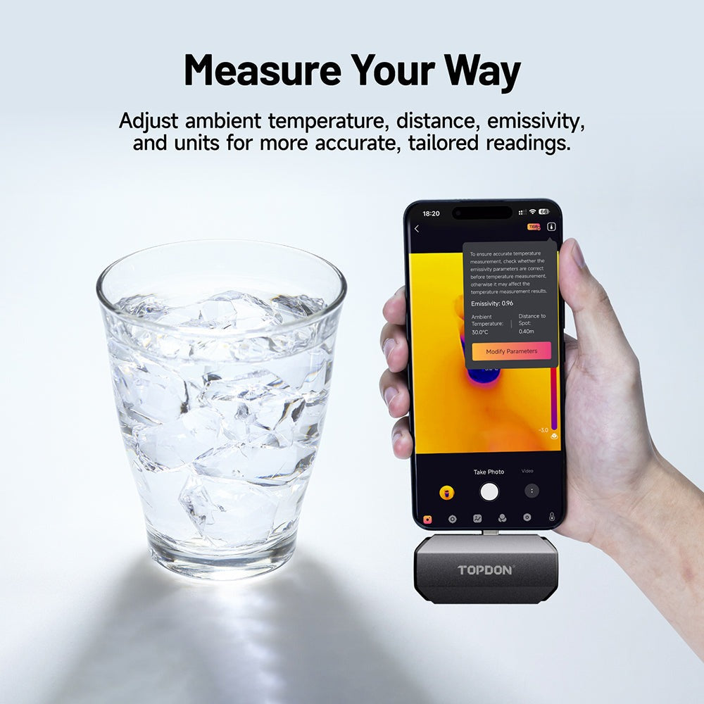Topdon TC001Max Wärmebildkamera für IOS, Android und Windows Smartphones