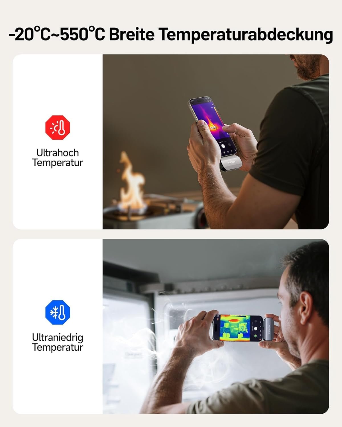 TOPDON TC002C DUO Wärmebild Kamera - für IOS & Android - Calitronshop.com