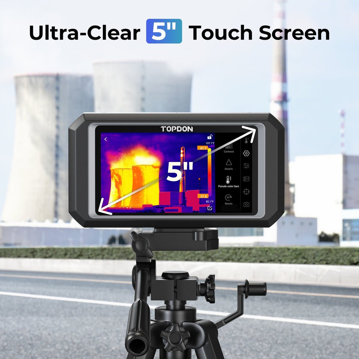TOPDON TC003 Wärmebildkamera – 5" Touchscreen, OTG - Calitronshop.com