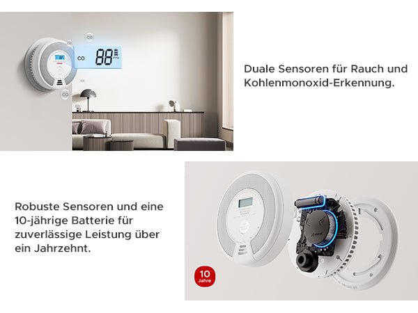 X - Sense SC07 Autarker Rauch - und Kohlenmonoxid CO - Melder - Calitronshop.com