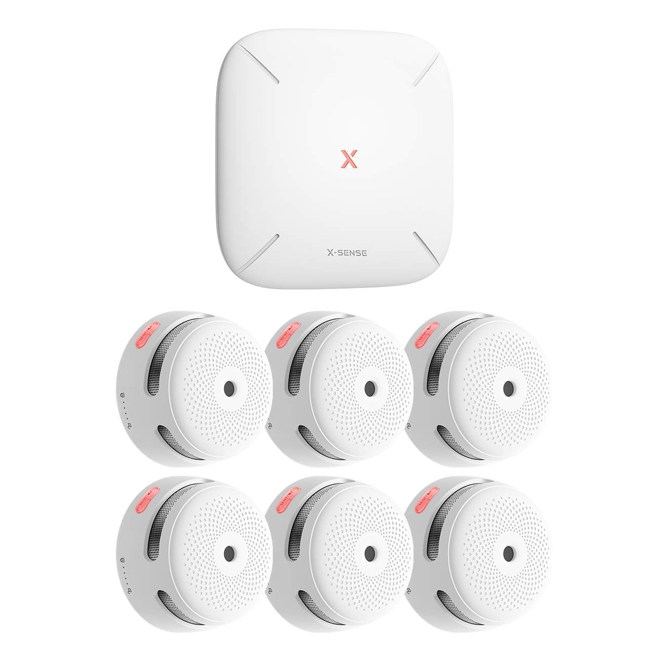 XSENS FS61 Rauchmelder Set Basisstation & 6St. Rauchmelder - Calitronshop.com