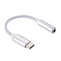 Audio Adapter USB-C - Typ C Konverter Adapterkabel, silber - Calitronshop.com