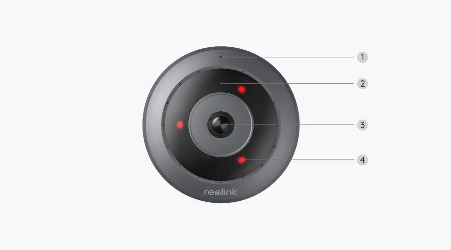 Fisheye Kamera mit 360° Blick Reolink 6MP HD PoE, RL-FE-P - Calitronshop.com