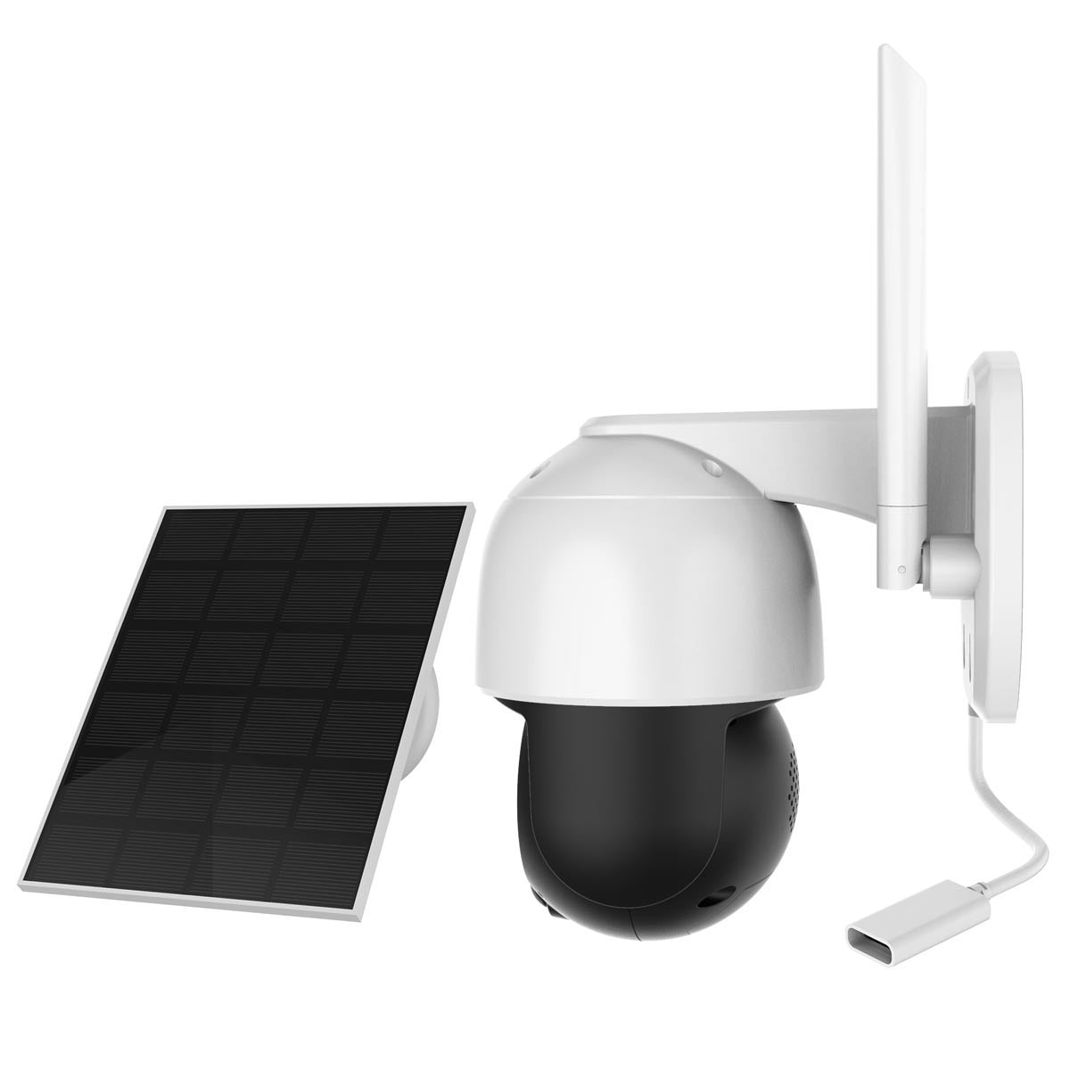 Foscam B4 WLAN Überwachungskamera mit Schwenk- und Neigefunktion, inkl.Solarpanel - Calitronshop.com