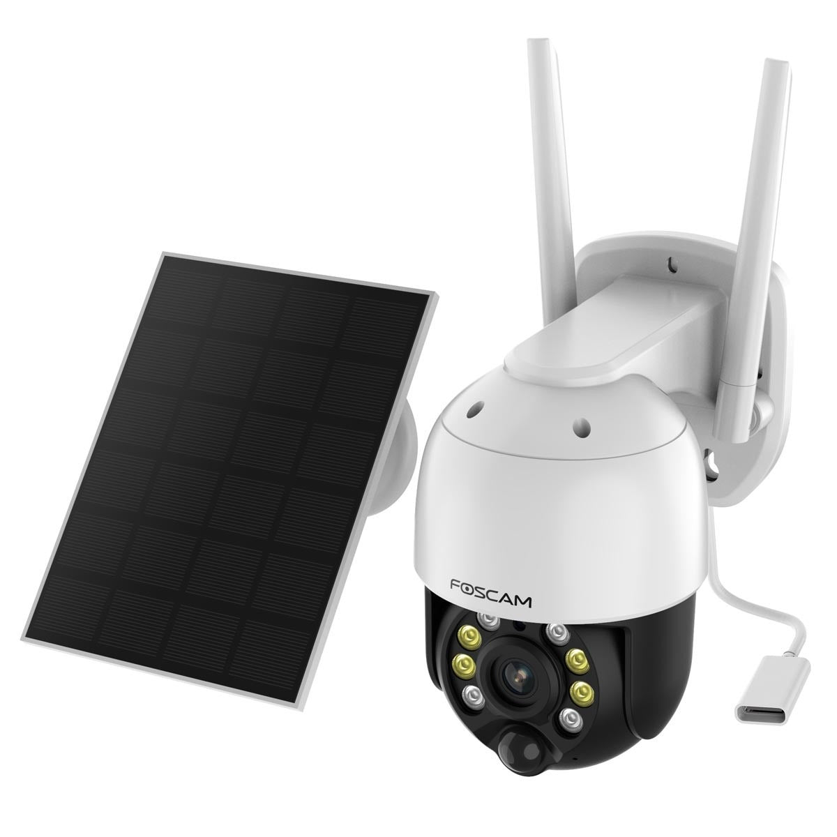 Foscam B4 WLAN Überwachungskamera mit Schwenk- und Neigefunktion, inkl.Solarpanel - Calitronshop.com