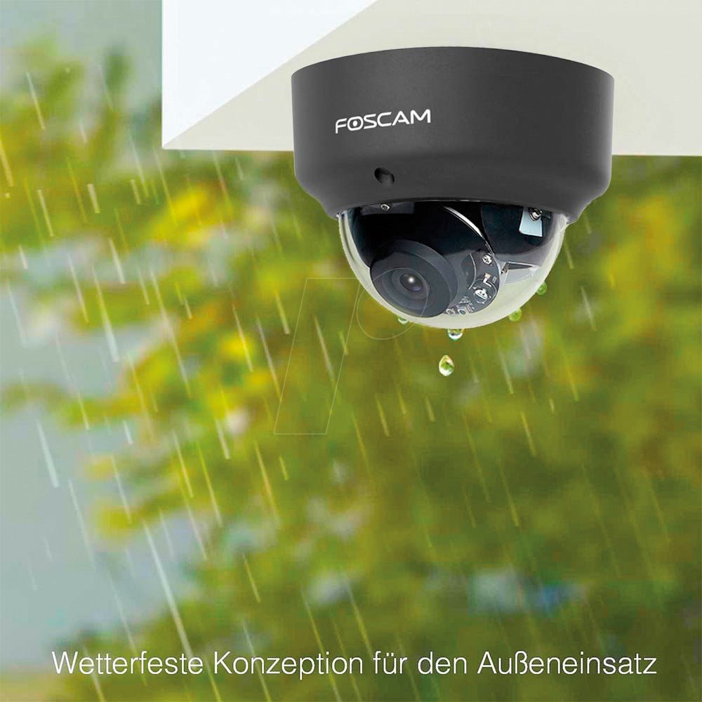 Foscam D4Z 4MP Dual-Band WLAN PTZ Dome Überwachungskamera, schwarz - Calitronshop.com