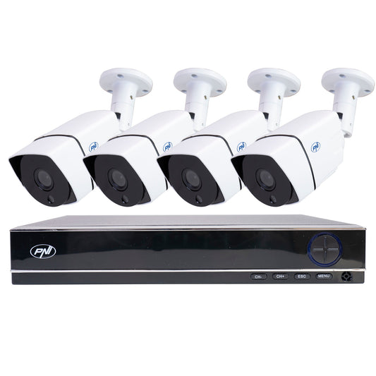 Full HD-Videoüberwachungskit - NVR und 4 AussenkamerasHouse PTZ1300 - Calitronshop.com