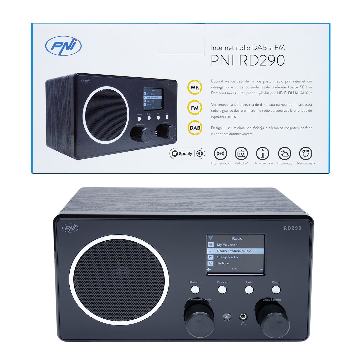 Internetradio RD290 inkl. DAB und FM über WLAN - Calitronshop.com