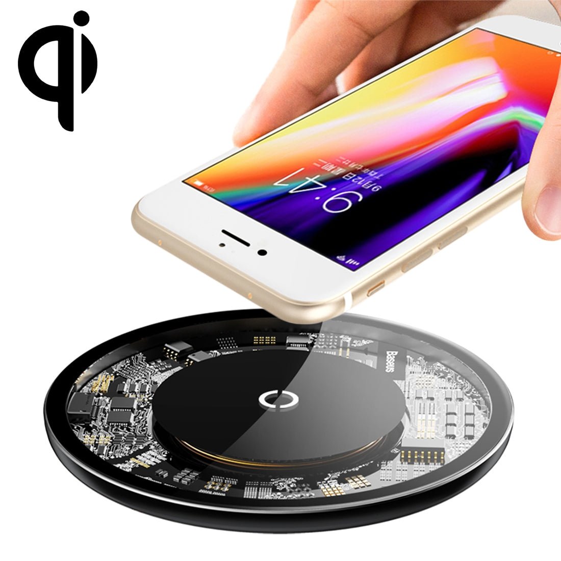 Ladegerät kabellos Wireless Fast Charger Qi Ladestation - Calitronshop.com