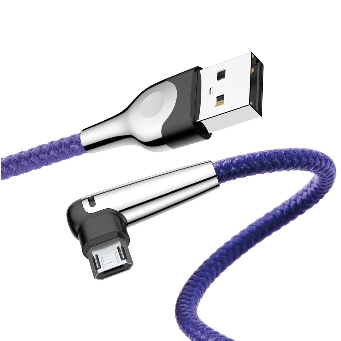 Ladekabel Micro-USB, 2m, rund, Farbe Violett - Calitronshop.com