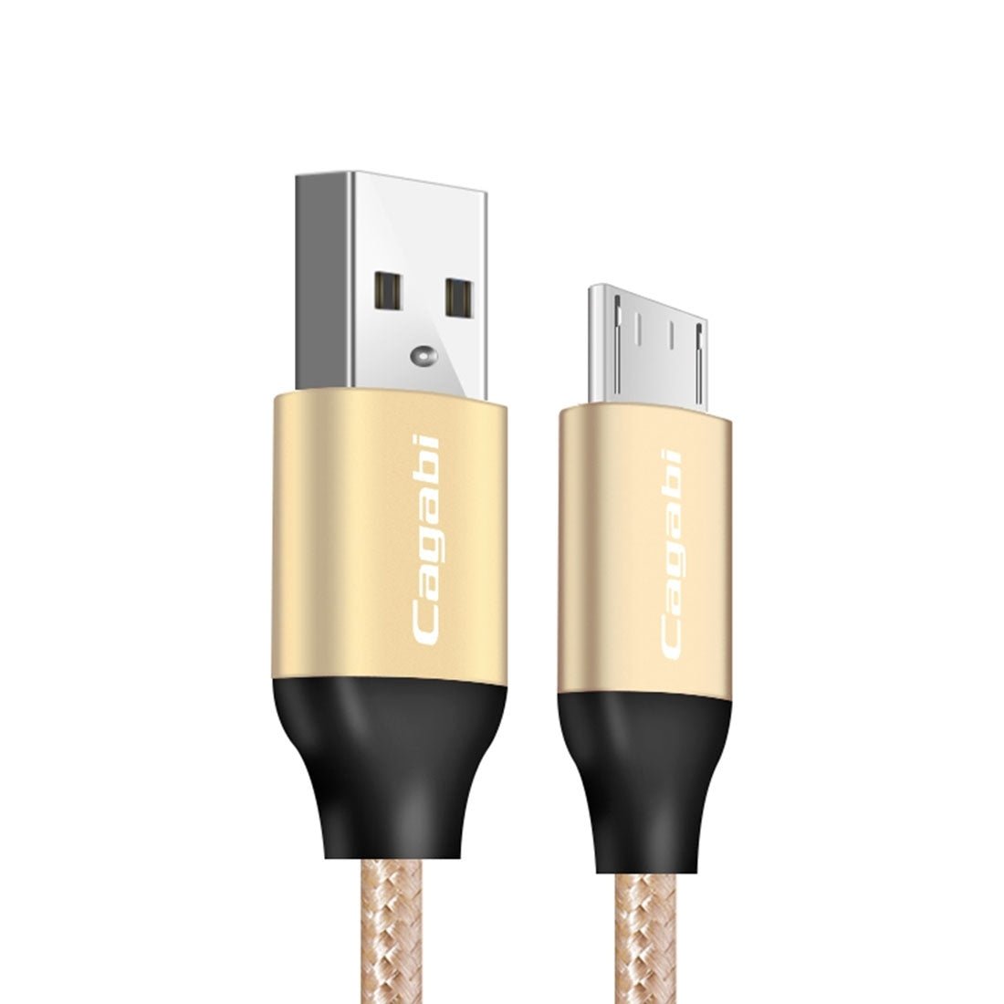 Ladekabel Micro-USB, 3m, rund, Farbe Gold - Calitronshop.com