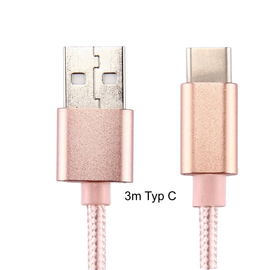 Ladekabel USB TypC Rosegold 3m - Calitronshop.com