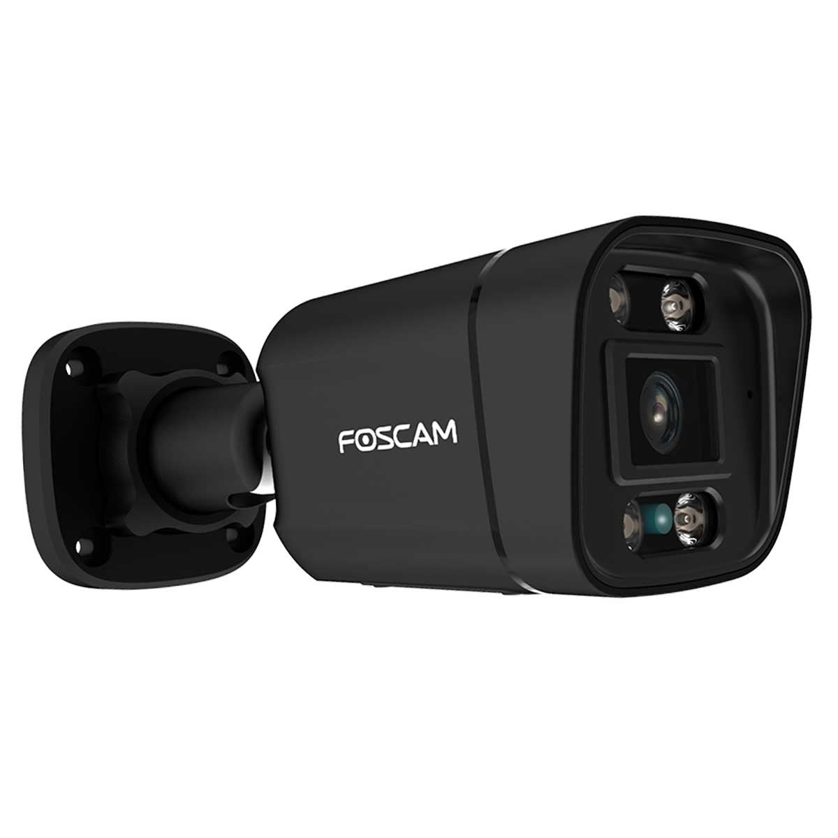 POE-Überwachungskamera mit integriertem Scheinwerfer & Alarmsirene schwarz - Calitronshop.com