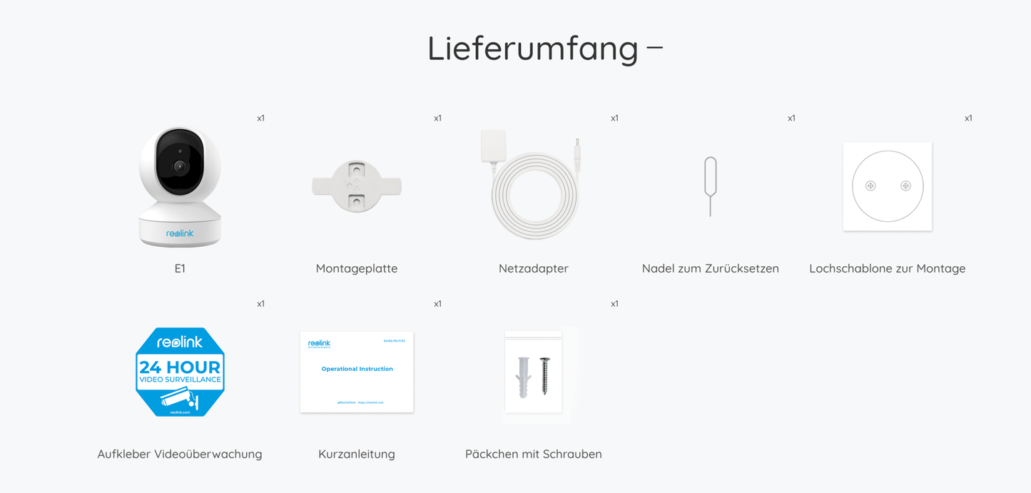 Reolink E1 Outdoor inkl. 64GB Speicherkarte, 5MP WLAN PTZ-Kamera mit smarter Erkennung - Calitronshop.com