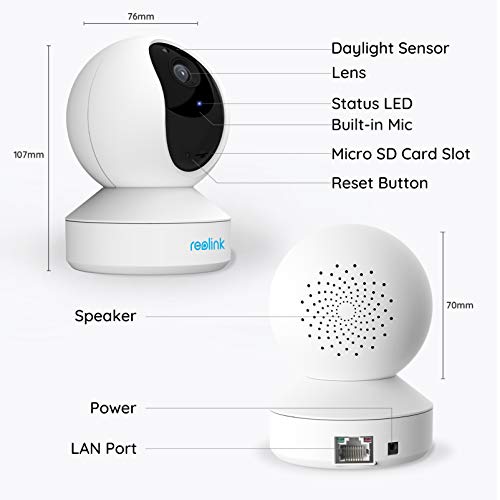 Reolink E1 Pro V2 white surveillance camera 4MP, new version RL-E1-Pro-W-V2