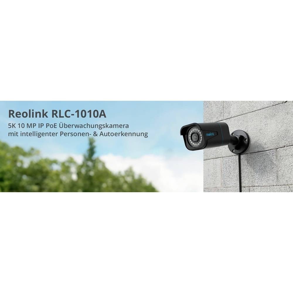 Reolink PoE Überwachungskamera RLC-1010A, 5K, Schwarz - Calitronshop.com