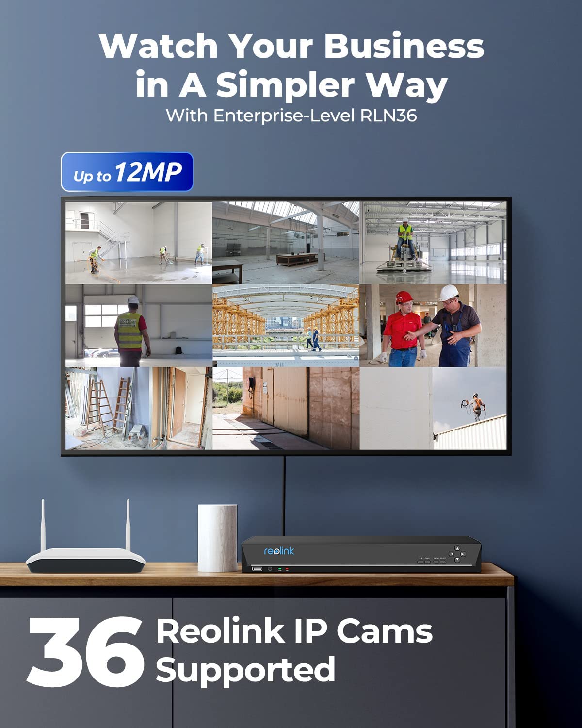 Reolink RLN36 NVR Netzwerk Videorekorder - Calitronshop.com