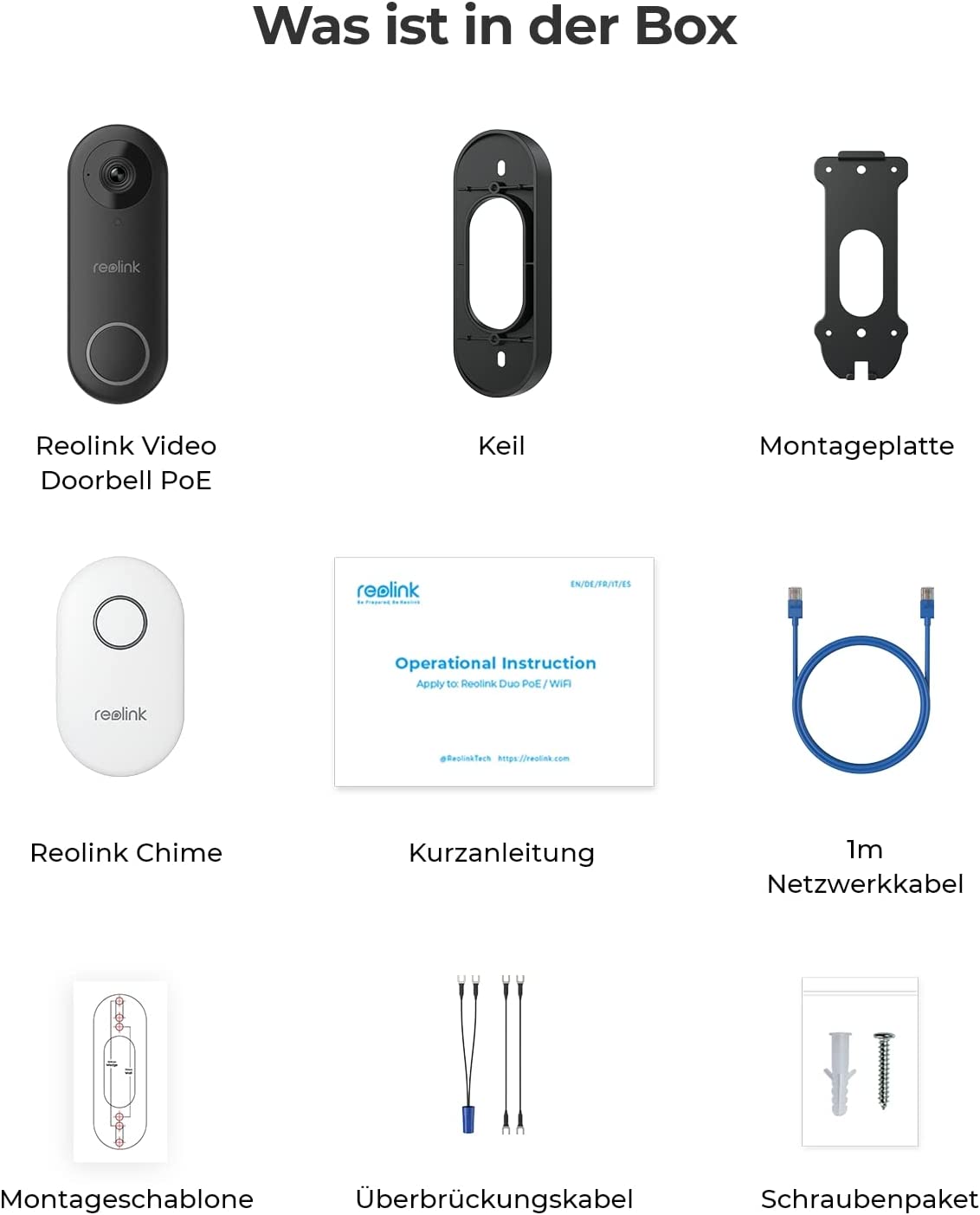 Reolink Video Türklingel Doorbell PoE RL-VD-PoE - Calitronshop.com