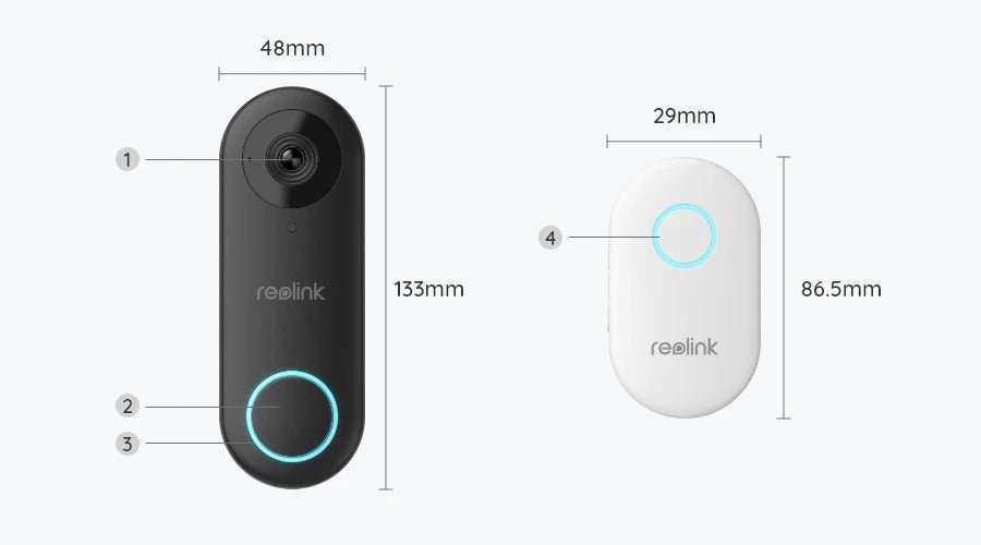 Reolink Video Türklingel Doorbell PoE RL-VD-PoE - Calitronshop.com