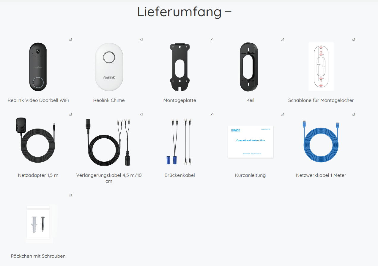 Reolink Video Türklingel Doorbell WiFi 2K - RL-VD-Wifi - Calitronshop.com