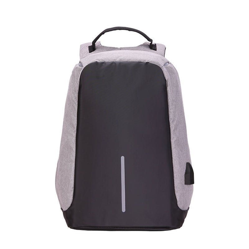 Rucksack mit USB Ladeanschluss Grau-schwarz - Calitronshop.com