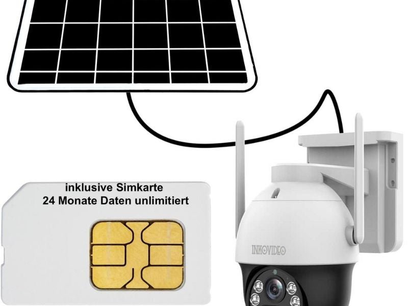 Überwachungskamera 4G mit Akku & inkl. Solarpanel - 100% kabellos, dreh- und schwenkbar - Calitronshop.com