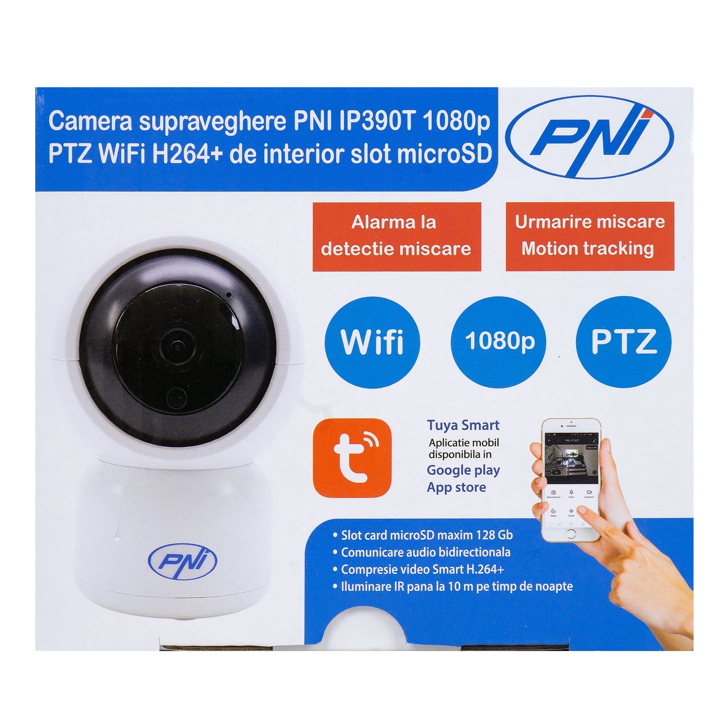 Überwachungskamera IP390T 1080P mit PTZ WiFi H264 - Calitronshop.com