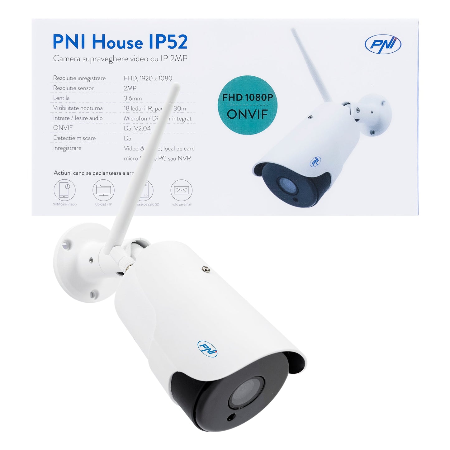 Überwachungskamera PNI House IP52 2MP 1080P Wireless - Calitronshop.com