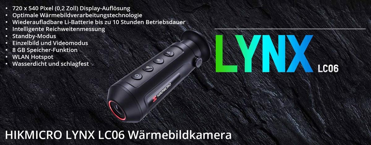 Wärmebildkamera, Nachtsichtgerät HIKMICRO Lynx LC06 zur Personen & Tiererkennung - Calitronshop.com